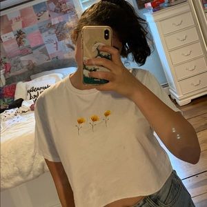 Brandy Melville poppy oversized cropped tee